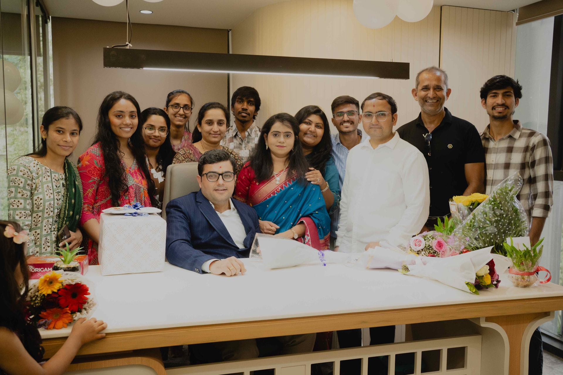 CA Mitul Pujara with team at Pujara & Co Chartered Accountants, Ahmedabad
